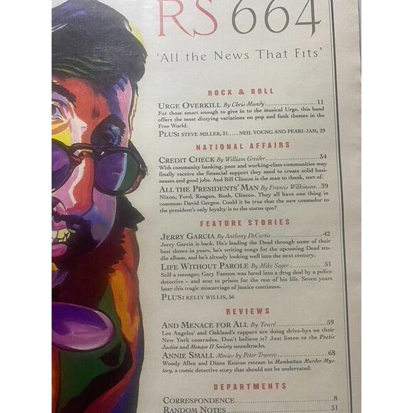 Rolling Stone Magazine Jerry Garcia September 2 1993 The Road Goes On Forever - Picture 3 of 9